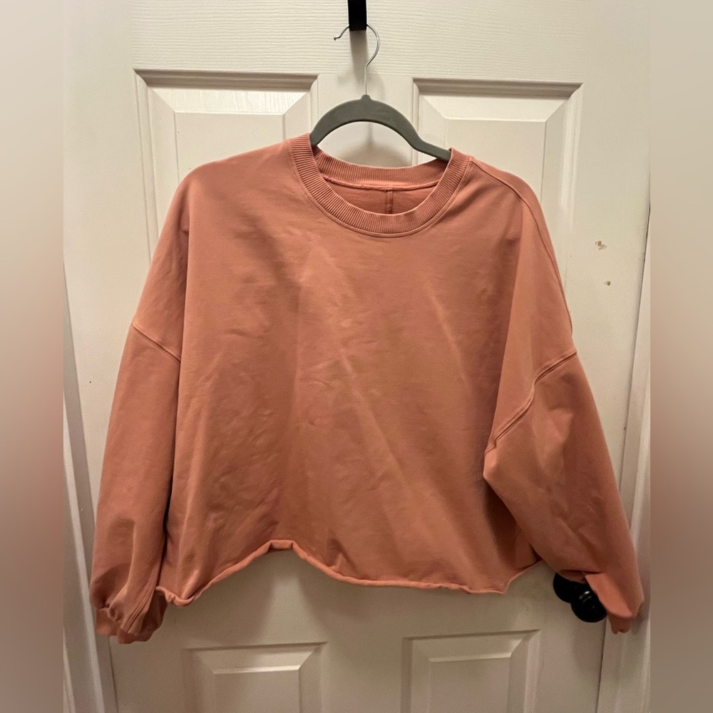 🍋 LIKE NEW Lululemon LA Oversized Boxy Crew - Pink Savannah - Sz M/L (?)